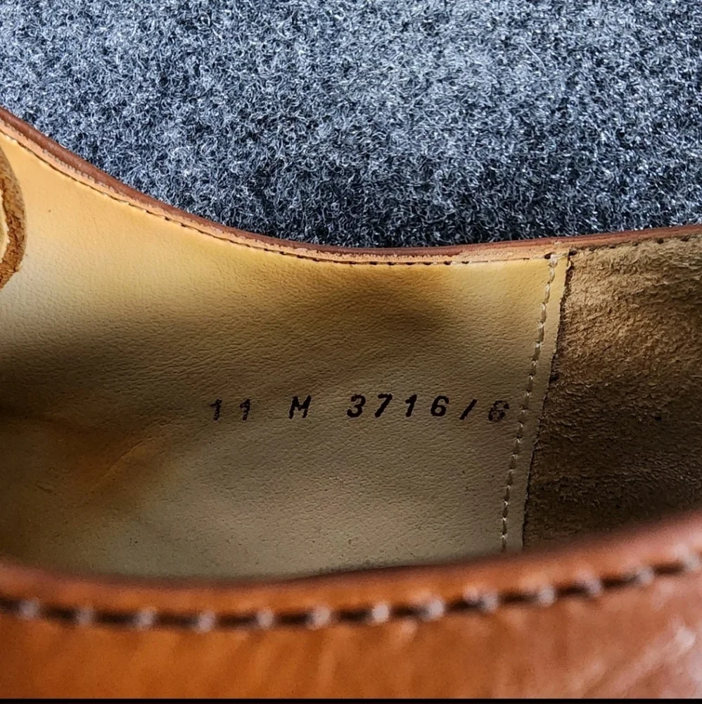 Adolfo Oxford Derbys Lace Up Men's 11  Shoes Brown Heel‎ & Toe Guards On Sole